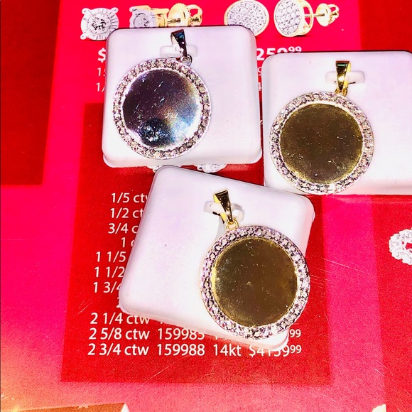 Real diamond picture memory charm pendant NOT CZ! - Picture 12 of 17
